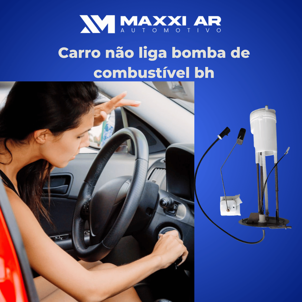 Técnico verificando a bomba de combustível de um carro que não liga em Belo Horizonte (Falha de Partida)